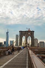 Image showing Brooklyn bridge in New York City