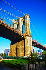 Image showing Brooklyn bridge in New York City