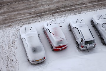 Image showing Winter parking