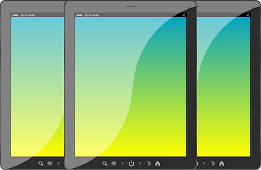 Image showing Set of color tablet pc computers