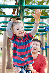 Image showing family at the playground