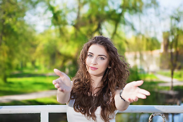 Image showing Pretty curly brunette