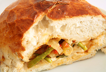 Image showing Veggy stuffed bread