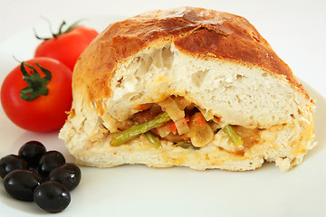 Image showing Veg stuffed bread 2