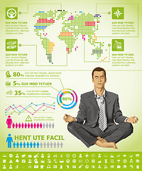 Image showing Infographics With Earth Map