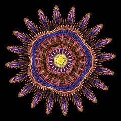 Image showing Fractal flower - computer generated art
