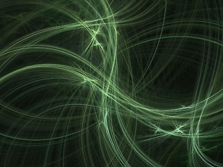 Image showing Green lines abstract background