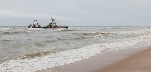 Image showing Zeila Shipwreck stranded on 25th August 2008 in Namibia