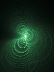Image showing Bright green light - abstract fractal
