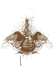 Image showing Flying  guitar