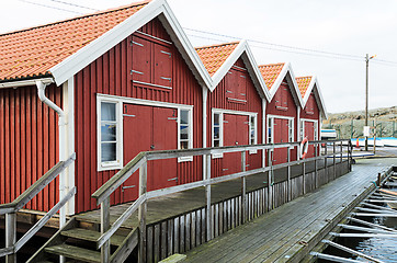 Image showing Lake sheds in Kladesholmen