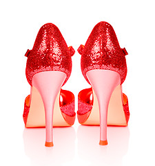 Image showing Shoes for ladies in high heels isolated on a white background. 