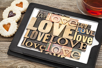 Image showing love word abstract typography