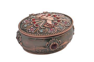 Image showing Metal  jewelry box.