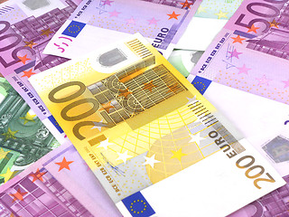 Image showing Background from euro banknotes
