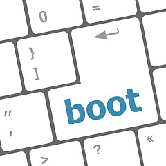 Image showing boot button on computer pc keyboard key