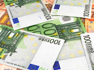 Image showing Background from a one hundred euro banknotes