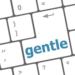 Image showing gentle button on computer pc keyboard key