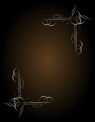 Image showing llustration the luxury gold pattern ornament
