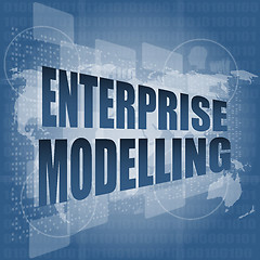 Image showing enterprise modelling, interface hi technology, touch screen