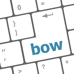 Image showing bow button on computer pc keyboard key