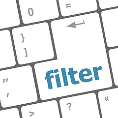 Image showing filter button on computer pc keyboard key