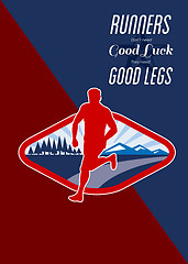 Image showing Cross Country Runner Retro Poster