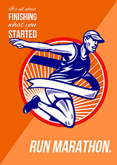 Image showing Marathon Finish What You Started Retro Poster