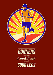 Image showing Marathon Runner Retro Poster