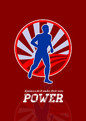 Image showing Runner Running Power Retro Poster