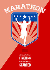 Image showing Marathon Runner Finish Run Poster