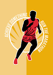 Image showing Marathon Achieve Something Poster Retro