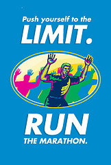 Image showing Marathon Runner Push Limits Poster