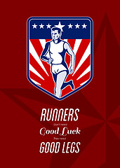 Image showing American Marathon Runner Good Legs Poster