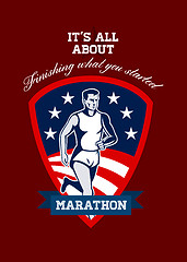 Image showing Marathon Runner Finish What You Start Poster
