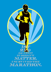 Image showing Marathon Runner First Retro Poster