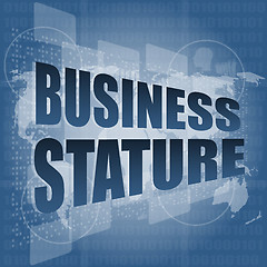 Image showing business stature interface hi technology
