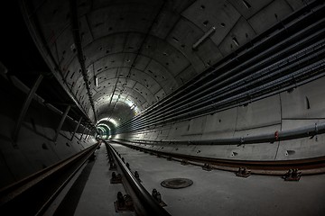 Image showing Underground tunnel for the subway