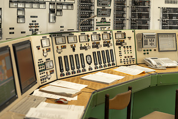 Image showing Control panel of a power plant