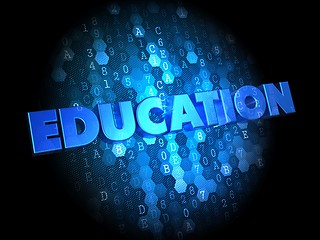 Image showing Education on Dark Digital Background.