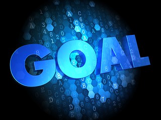 Image showing Goal on Dark Digital Background.