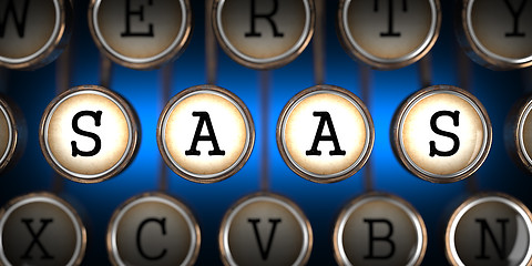 Image showing SAAS on Old Typewriter's Keys.