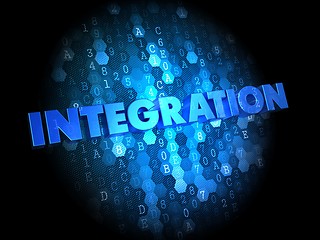 Image showing Integration on Dark Digital Background.