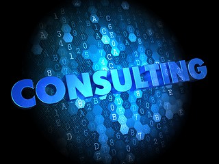 Image showing Consulting on Dark Digital Background.