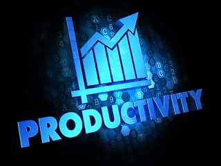 Image showing Productivity on Dark Digital Background.