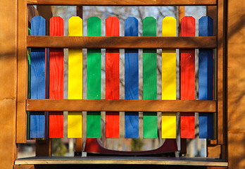 Image showing Colorful fence