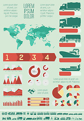 Image showing Transportation Infographic Template.