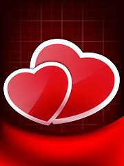 Image showing Valentines Red Abstract Wallpaper. EPS 10