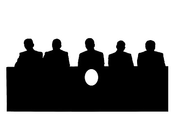 Image showing Silhouette of politicians