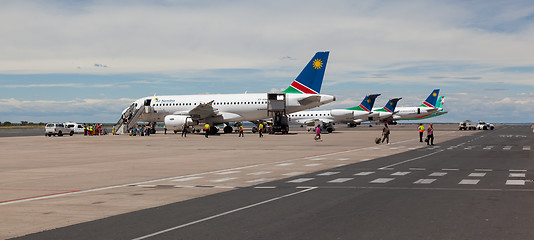 Image showing WINDHOEK, NAMIBIA, 3 jan 2014 - Planes of Air Namibia at Windhoe